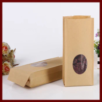 10*24+6cm 20pcs Kraft Paper Organ Window Bag For Gift/tea/candy/jewelry/bread Packaging Paper Food Bag Diy Jewelry Pack Display