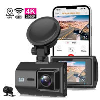 2.0"dual Lens Ful Hd Car Dvr 4k Dash Camera Sony 4k with App Night Vision Gps Wifi Dash Cam Front and Rear Dual Lens 4k Dashcam