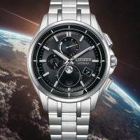 CITIZEN星辰 GENT S 光動能 月相 鈦金屬 萬年曆電波腕錶 BY1001-66E / 41.5mm