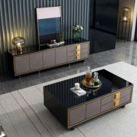 Console Modern Luxury Tv Cabinet Coffee Table Combination Modern Tv Cabinet Minimalist Floor Suporte Para Tv Italian Furniture