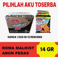 Biskuit Roma Malkist Abon ( PEDAS ) Renceng - ( HARGA 1 DUS )