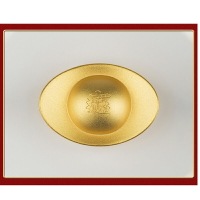 [2玉山網] 全銅擺件 真金鎏鍍實心銅元寶 家居飾品 金元寶禮品擺件 大號 單個