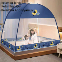 Salju Kelambu Lipat 180x200cm/120x200cm Original Jumbo Tenda Dewasa Anak 1.2M 1.8M 1.5M Nyamuk Dua P