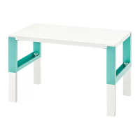 PÅHL 書桌/工作桌, 白色/土耳其藍, 96x58 公分
