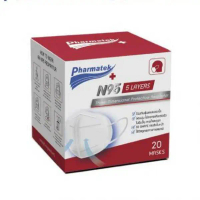 หน้ากากอนามัย 3D Shape Pharmatek N95(แบบกล่อง) 20ชิ้น