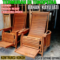 Grosir Kursi malas goyang  kursi malas santai kayu jati