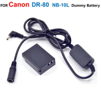 12V-24V Step-Down Power Cable+DR-80 DC Coupler NB-10L NB10L Fake Battery For Canon PowerShot G15 G16 SX60HS SX50 SX60 G1 G16