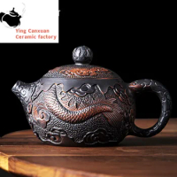 Chinese teapot Chinese Traditional Purple Pottery Xishi Teapot Famous Artists Handmade Kettle 170ml Travel Portable Filter Tea P