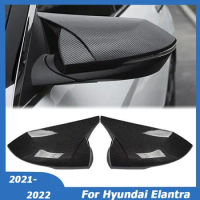 For Hyundai Elantra 2020 2021 Rear View Rearview Mirrors Side Door Mirror Cover Stick On Protective Anti-scratch Car Accessories