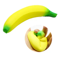 HOT SALE Anti-stress Squishy Banana Toys Slow Rising Jumbo Squishy Fruit Squeeze Toy Funny Stress Reliever Reduce Pressure Prop