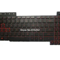 Laptop Keyboard For ASUS TUF505 TUF505G TUF505GT United States US With Red Backlit Black