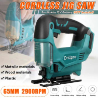 Keuhz 21V 65mm Cordless Jigsaw Electric Saw Multi-Function Portable Jig Saw Woodworking 2900RPM for Makita 18V Battery