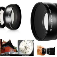 58mm 0.45X Wide Angle Lens Macro for Canon EOS 4000D 3000D 2000D 1500D 250D 77D 80D 100D 200D 760D 800D 1200D 1300D 18-55mm lens