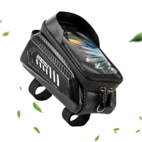 1.5L Bicycle Phone Frame Frame Bag Pouch Waterprone สำหรับโทรศัพท์ใต้ 7.4 นิ้ว