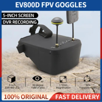 EV800D 5.8G 40CH FPV Goggles 5 Inch 854*480 LS800D Video Headset DVR Diversity FPV Goggles Helmet Ba