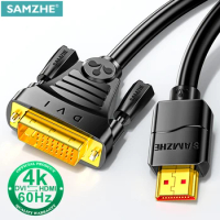 SAMZHE HDMI-Compatible To DVI Cable HD 1080P 4K Converter Adapter For Xbox PS4 TV Box Projector Monitor DVI To HDMI Cable