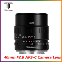 TTArtisan 40mm F2.8 APS-C Macro Lens Manual Focus For Canon M50 Mark II Fuji XT3 Camera Fujifilm XT3 Sony A7 Nikon Z