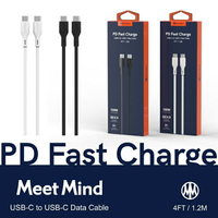Meet Mind USB-C to USB-C PD/QC 100W 快速充電傳輸線(黑色120CM) [大買家]