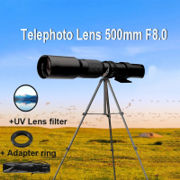 Lightdow ephoto เลนส์500มม. F8.0 T Mount สำหรับกล้อง Canon EOS R1 Rebel T3 T3i T4i 7D T5i T6 SL2 6D 