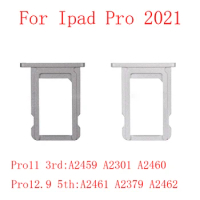 SIM Card Tray Holder Slot Container Adapter For iPad Pro 11 3rd 12.9 Inch 5th 2021 A2459 A2301 A2460 A2461 A2379 Silver/Gray