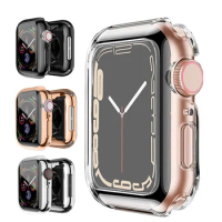 Cover for Apple Watch Case 45mm/41mm 44mm/40mm 42mm/38mm TPU bumper Accessories Screen Protector iWatch Series 6 4 3 SE 7 8 Case
