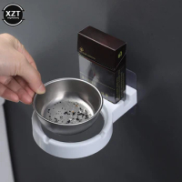 Bathroom Wall Stainless Steel Ashtray Toilet Hanging Cigarette Storage Rack Lighter Holder Smoking Accessories