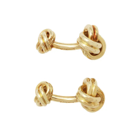 【Tiffany&amp;Co. 蒂芙尼】KNOT系列18K金繩結造型袖扣(金10583039)