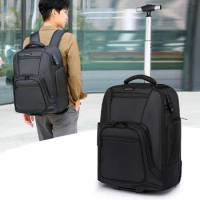 Men Travel trolley Backpack Bag Trolley bags With wheels wheeled Backpack Oxford Business bag Suitcase Laptop Rolling Luggage