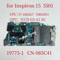 19775-1 Mainboard for Dell Inspiron 15 5501 Laptop Motherboard CPU:I7-1065G7 SRG0N GPU:N17S-G3-A1 2G CN-085C41 085C41 85C41