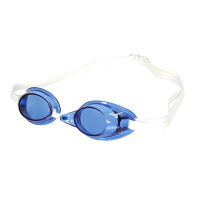 MIZUNO SWIM-日製競技型泳鏡-抗UV 防霧 蛙鏡 游泳 戲水 N3JEB75000-15 藍白