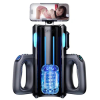 Leten THRUSTING-PRO High Telescopic Male Masturbator Cup Automatic Vagina Phone Holder Machine Sex Toys For Men Adults 18