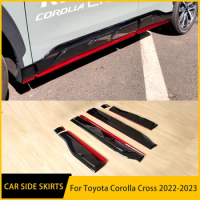 For Toyota Corolla Cross Accessories 2022-2023 Car Side Skirt Extension Splitter Lip Bumper Winglet Body Kit Diffuser Diffuser