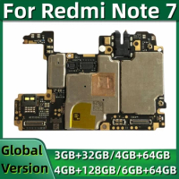 Motherboard for Xiaomi Redmi Note 7, Global MIUI System Installed, Mainboard MB, 32GB, 64GB, 128GB, Fully Tested