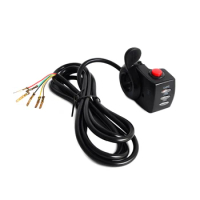 Electric Bicycle Thumb Throttle Controller Grip Battery Indicator Button Switch For Lithium Battery Eletric Scooter E-scooters