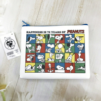 【現貨】日本進口 snoopy 史努比 75週年 方形萬用包 (白色款)｜小鶴日貨