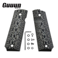 Guuun 1911 Grips G10 Full Size Government Commander Grip Medieval Retro Pattern Texture