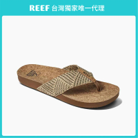 【REEF】CUSHION STRAND系列 復古編織皮革夾腳拖鞋 女鞋CI6705(女款透氣涼拖鞋 舒適顯瘦休閒拖鞋)