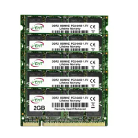 10pcs DDR2 2GB PC2-6400S DDR2 667MHZ 800MHz PC2-5300S 200pin 1.8V SO-DIMM Used Wholesale RAM Laptop Memory ram memoria ram