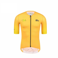 【MONTON】Club黃色男款短上衣(男性自行車服/短袖車衣/自行車衣)