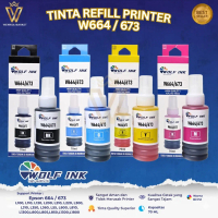 1 Set 4 Warna Tinta Printer Wolf Ink 664 Untuk Printer Epson L100 L110 L120 L200 L210 L220 L310 L350