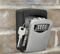鑰匙箱戶外防盜密碼鑰匙收納盒壁掛式門口公司大門備用應急房卡保管箱