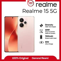 Hp Realme 15 5G Ram 8GB Internal 256GB Garansi Resmi Silk Pink