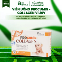 Viên uống Procumin-Collagen Pro Green Life giúp làm đẹp da, giảm vết nhăn, sạm da Hộp 30 Viên