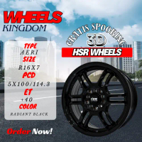 Hsr Aeri Velg Mobil Racing Model (Rpf01) Pcd 5x100-5x114.3 || Pelek Resing Ring 16 Lebar 7 Glossy Bl
