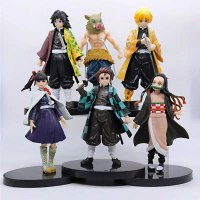 2025 Demon Slayer Figures Large Size 6 Models Tanjiro Nezuko Inosuke Giyu Butterfly Ninja Figurines