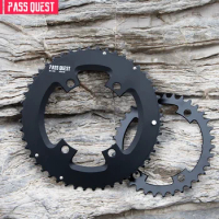 PASS QUEST 110BCD 2X Doubl Chainring 4-Bolt 46-33T/48-35T/50-34T/52-36T/53-39T/54-40T 2X for Shimano 105 UT DA9000 R5800 R6800