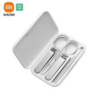 XIAOMI Mijia 5Pcs Portable Fingernail Toenail Manicure Pedicure Magnetic Absorption Stainless Steel Nail Clipper Set