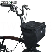 TWTOPSE 15L Bicycle MINI Basket For Brompton Folding Bike Bag Cycling Portable Bags Fit 3SXITY PIKES 3 Holes Dahon Tern Fnhon