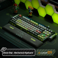 ECHOME Mechanical Keyboard Wireless Tri-mode RGB Light Bar Multifunctional Knob Gaming Keyboard 87 Key Hot Swap Gasket Pc Gamer