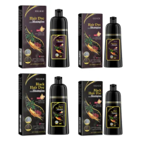 Sdottor EELHOE Black Hair Dye Shampoo 3 in 1 Growth Clean Hair Darkening Deep Nourishing Black Hair Dye Shampoo Natural Organic